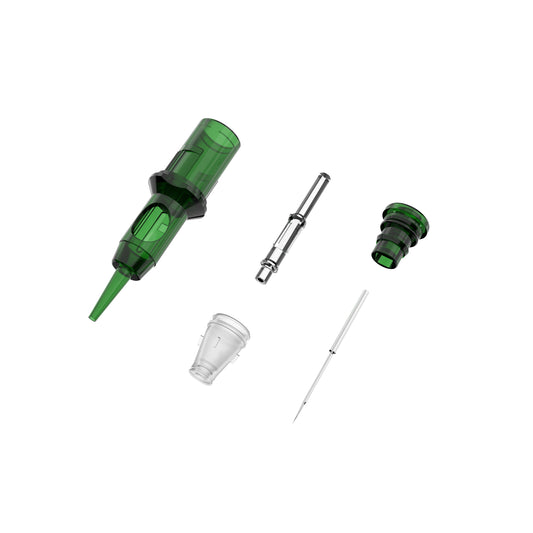 CM16 round PMU cartridge needle structure design for eyebrow and eyeliner applications