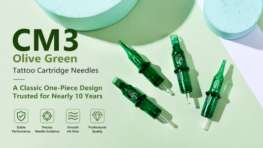 olive-green-cm3-tattoo-cartridge-needles-professional-design