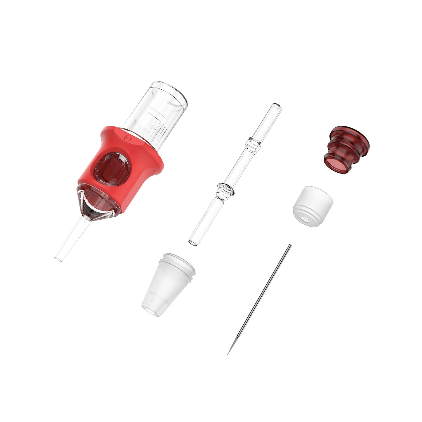 CM4 PMU cartridge needle structure showing integrated soft grip, membrane system and slim transparent tip