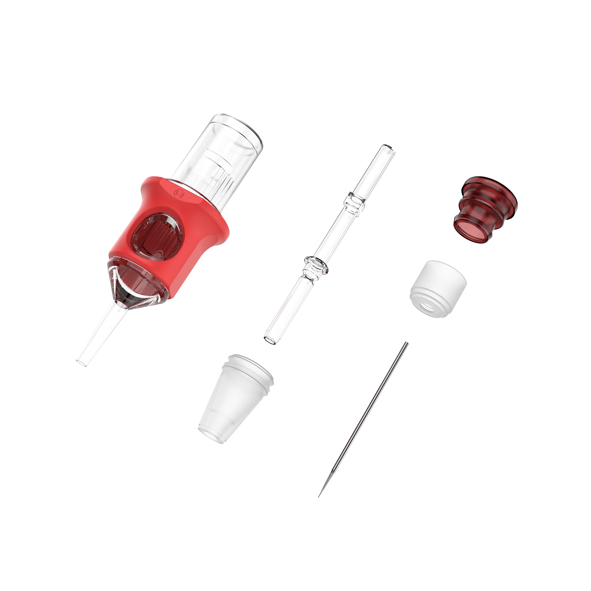 CM4 PMU cartridge needle structure showing integrated soft grip, membrane system and slim transparent tip