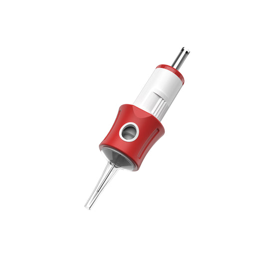 CM06-1 PMU Cartridge Needle with integrated soft silicone grip and slim extended precision tip