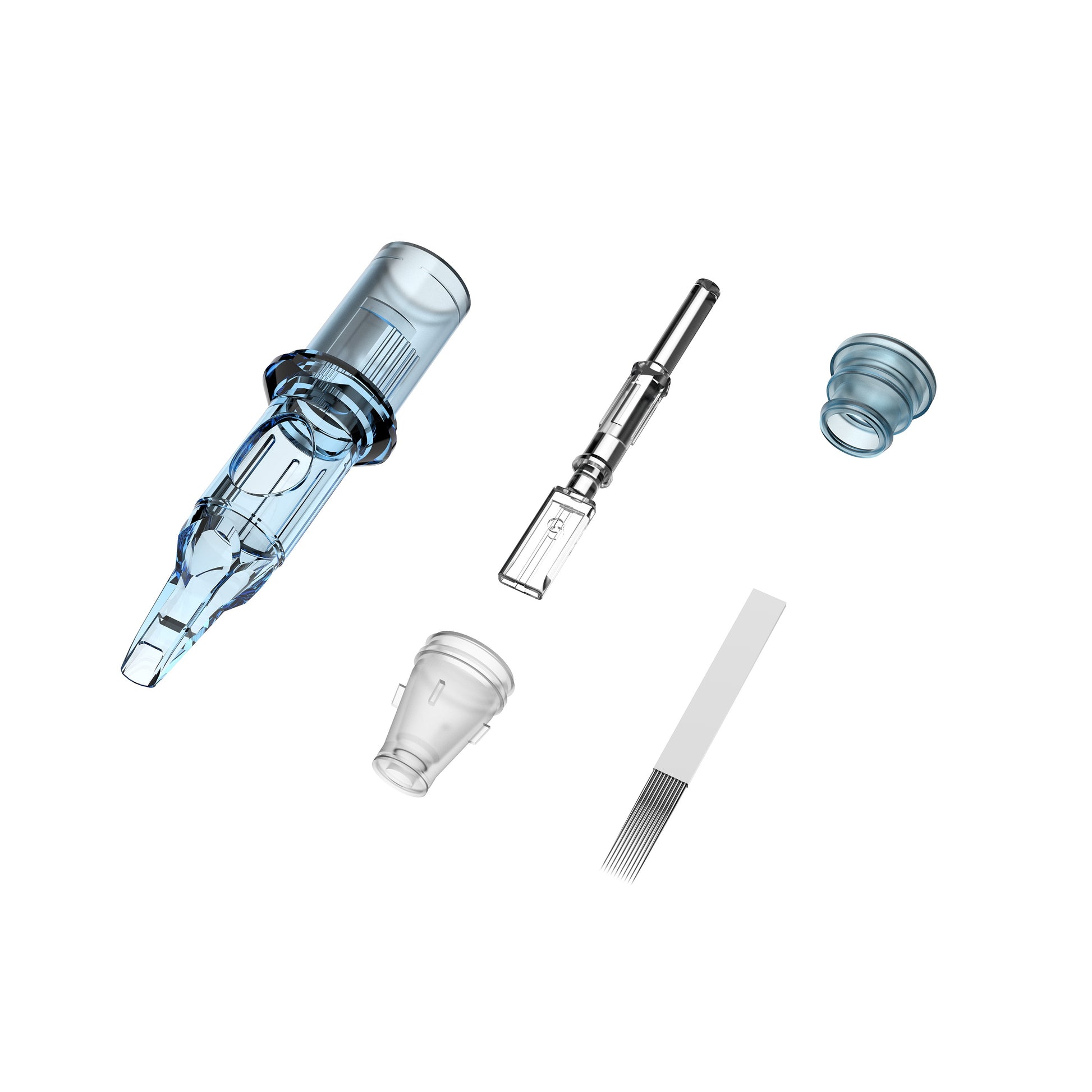 CM13 tattoo cartridge needle structure diagram showing internal precision components