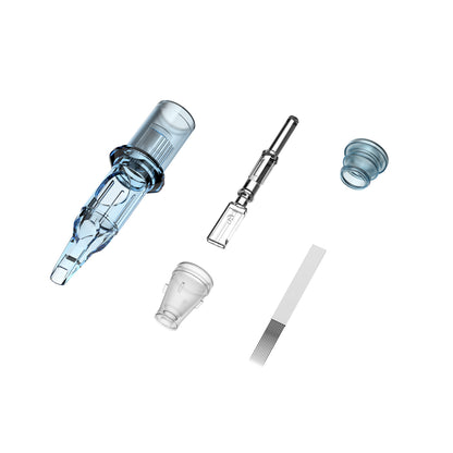 CM13 tattoo cartridge needle structure diagram showing internal precision components