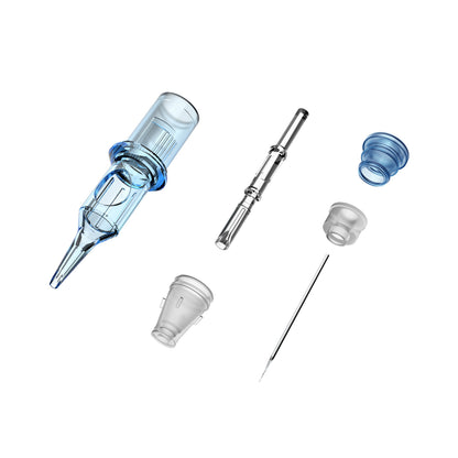 CM13 tattoo cartridge needle structure diagram showing internal precision components