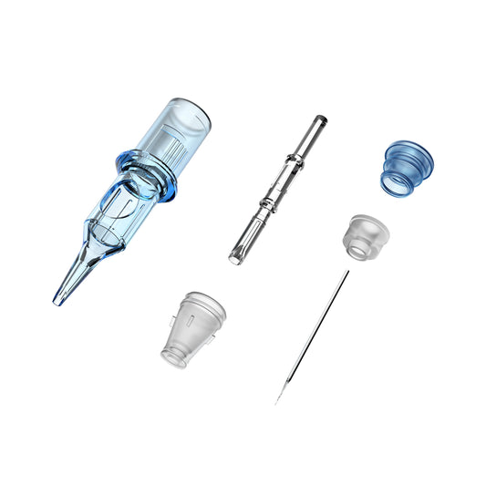 CM13 tattoo cartridge needle structure diagram showing internal precision components