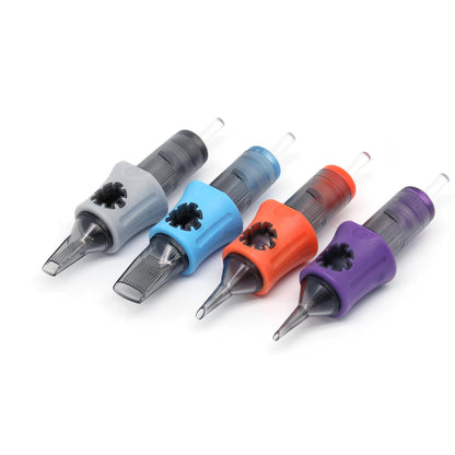 SP5 tattoo cartridge needles with colorful soft silicone grips for tattoo applications