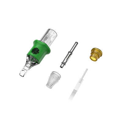 SP4 soft grip tattoo cartridge needle components showing silicone grip and internal structure