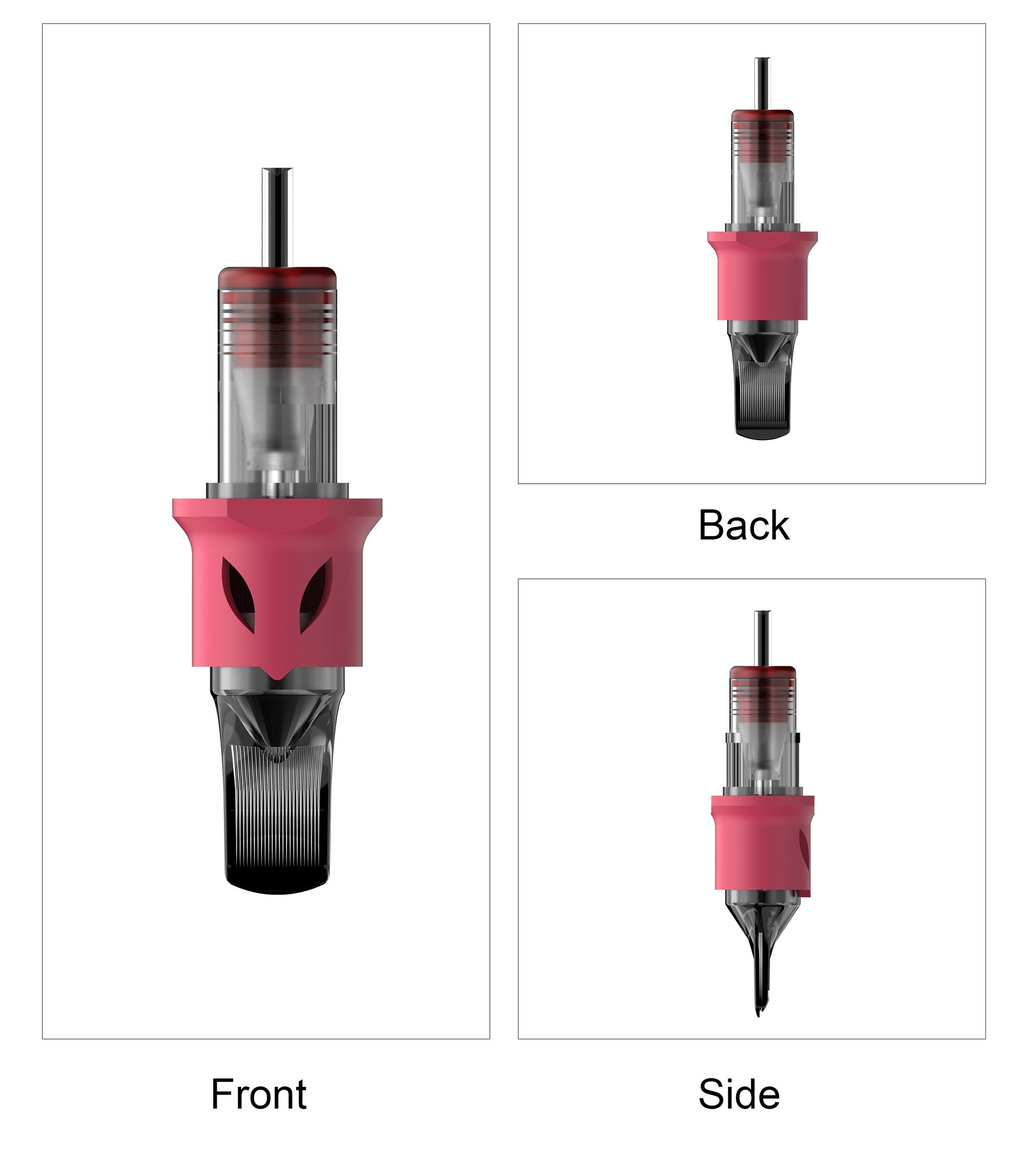 CM11-1 Fox Eye tattoo cartridge needle front side and back view