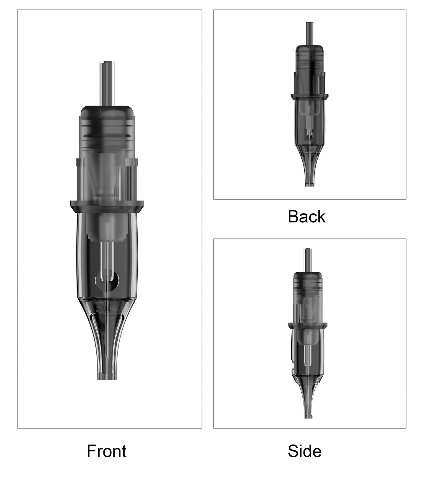 ESTLIA CM15 SMP Cartridge Needle Front Side and Rear Views