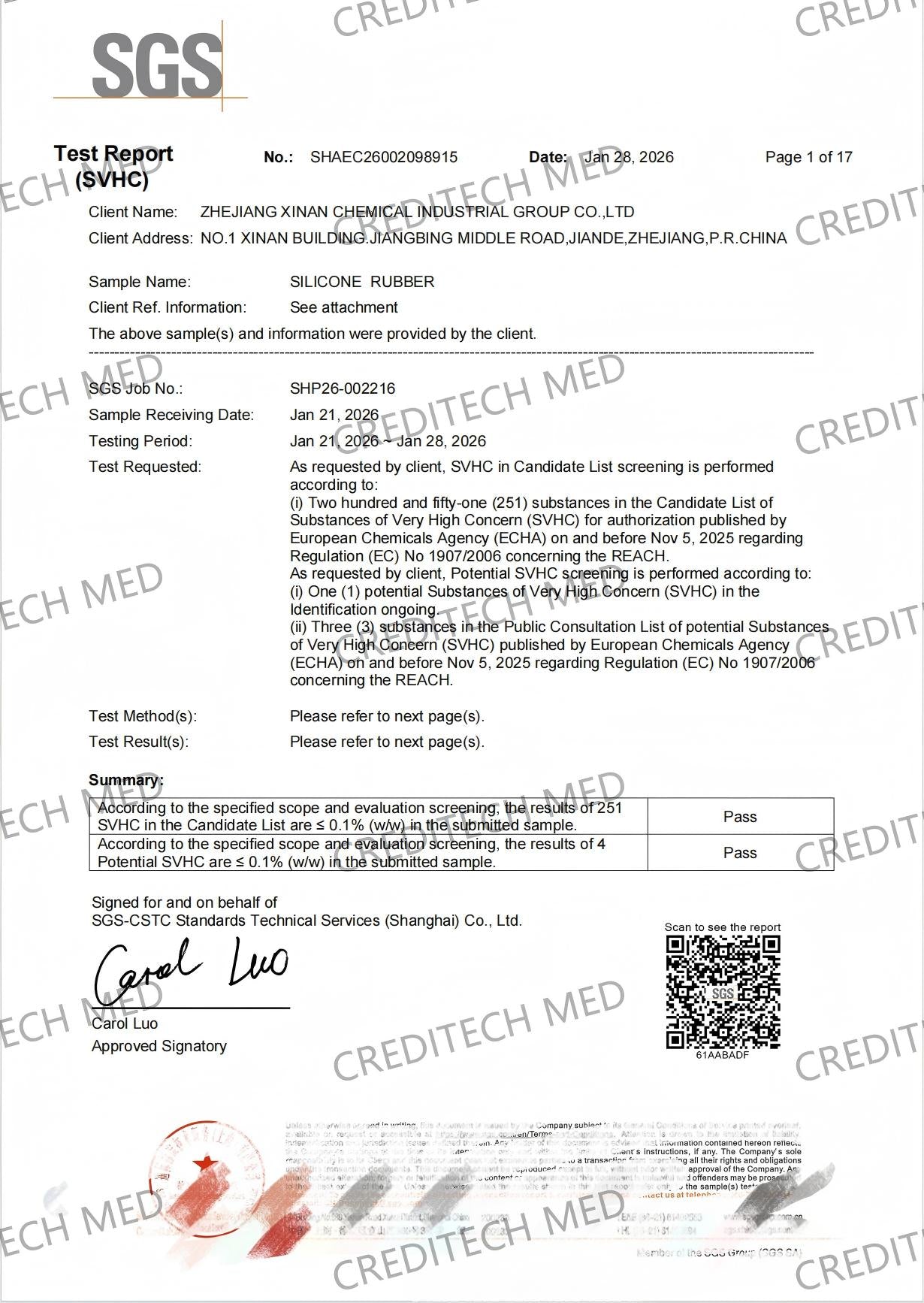 Membrane material test report for tattoo cartridge needle manufacturing